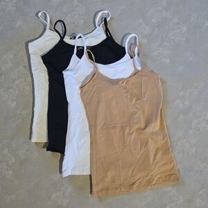Zara Women's Camisole Set - Black, White, Tan And Cream